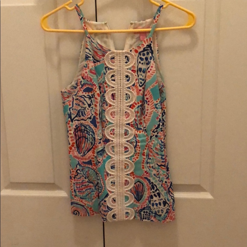 Lilly Pulitzer coral halter top